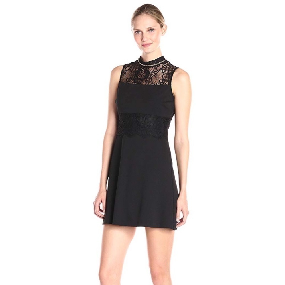 Jessica Simpson Solid Scuba Crepe Dress 10
